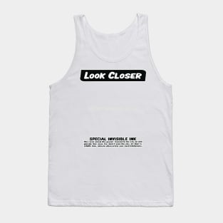 Invisible Ink Secret Message - April Fool's Tank Top